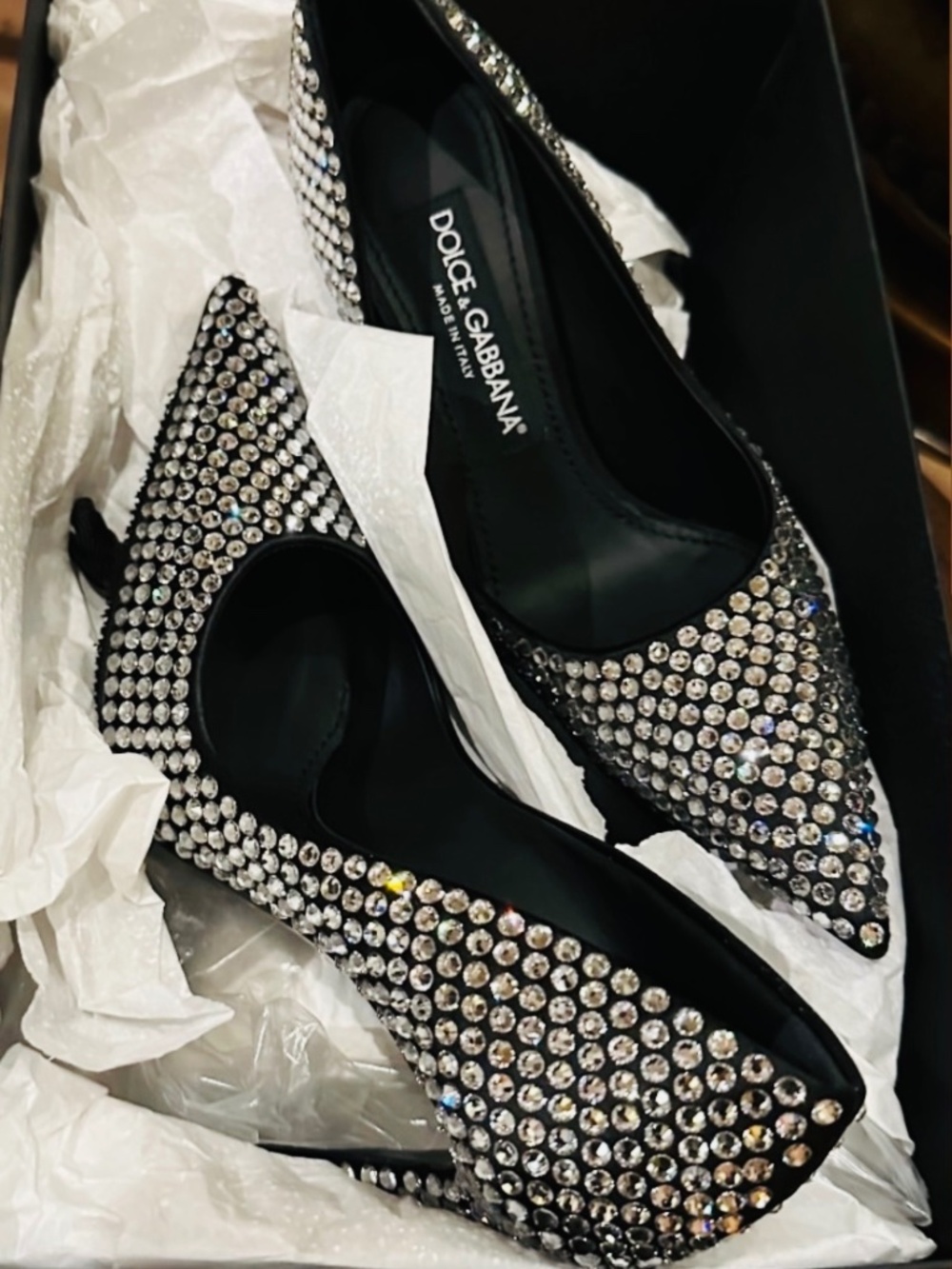 Dolce & Gabbana Heels Swarovski Crystals Size US 5/EUR 35. Limited Edition.